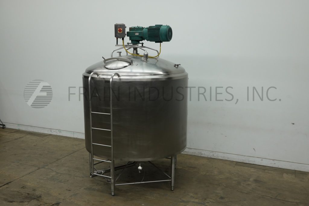 125 Gallon Sloped Bottom Water Jacketed Oil/Wax Tank